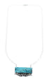 Navajo Sterling Silver & Turquoise Rectangle Necklace SN20302